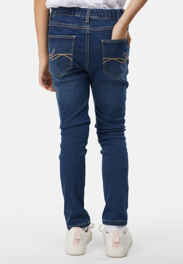 Cheetah Kids Girl Denim Long Pants - CJG-111370