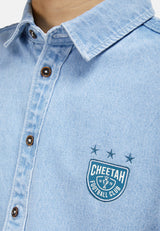 CHEETAH Men Home Ground Denim Long Sleeves Overshirt - 130546