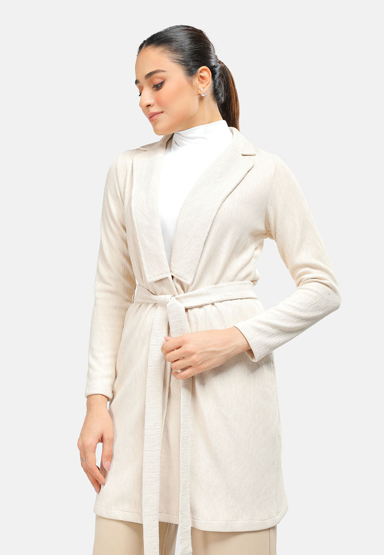 Arissa Pleated Long Sleeve Blazer MDE - ARS-3046