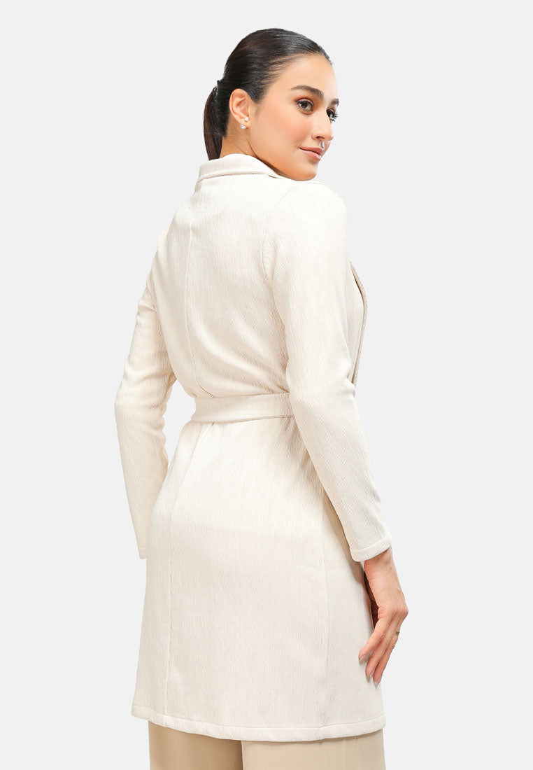 Arissa Pleated Long Sleeve Blazer MDE - ARS-3046