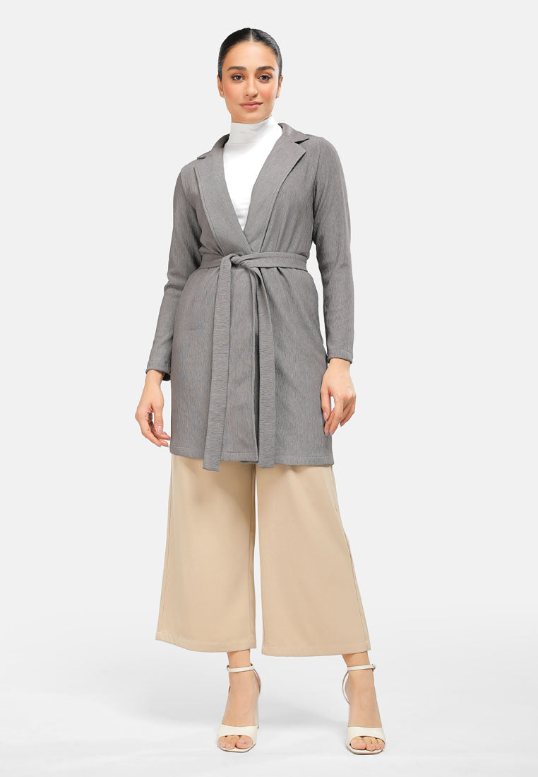Arissa Pleated Long Sleeve Blazer MDE - ARS-3046