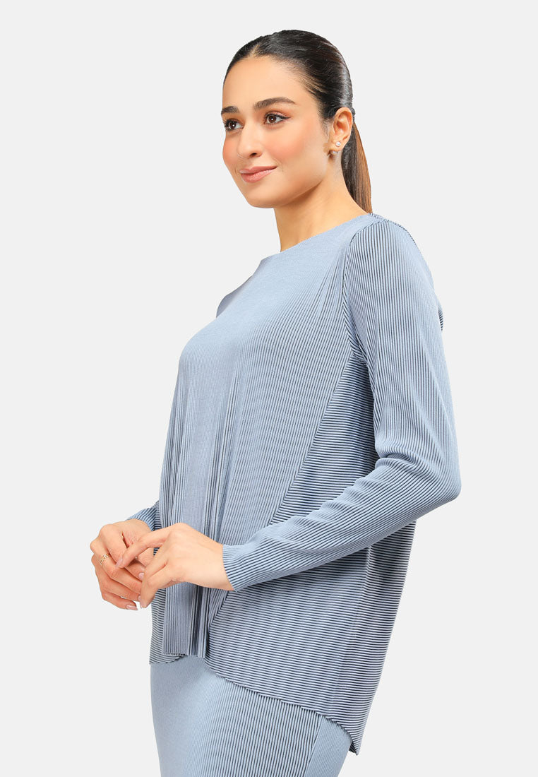 Arissa Pleated Long Sleeve Blouse - ARS-13702 (MD2)