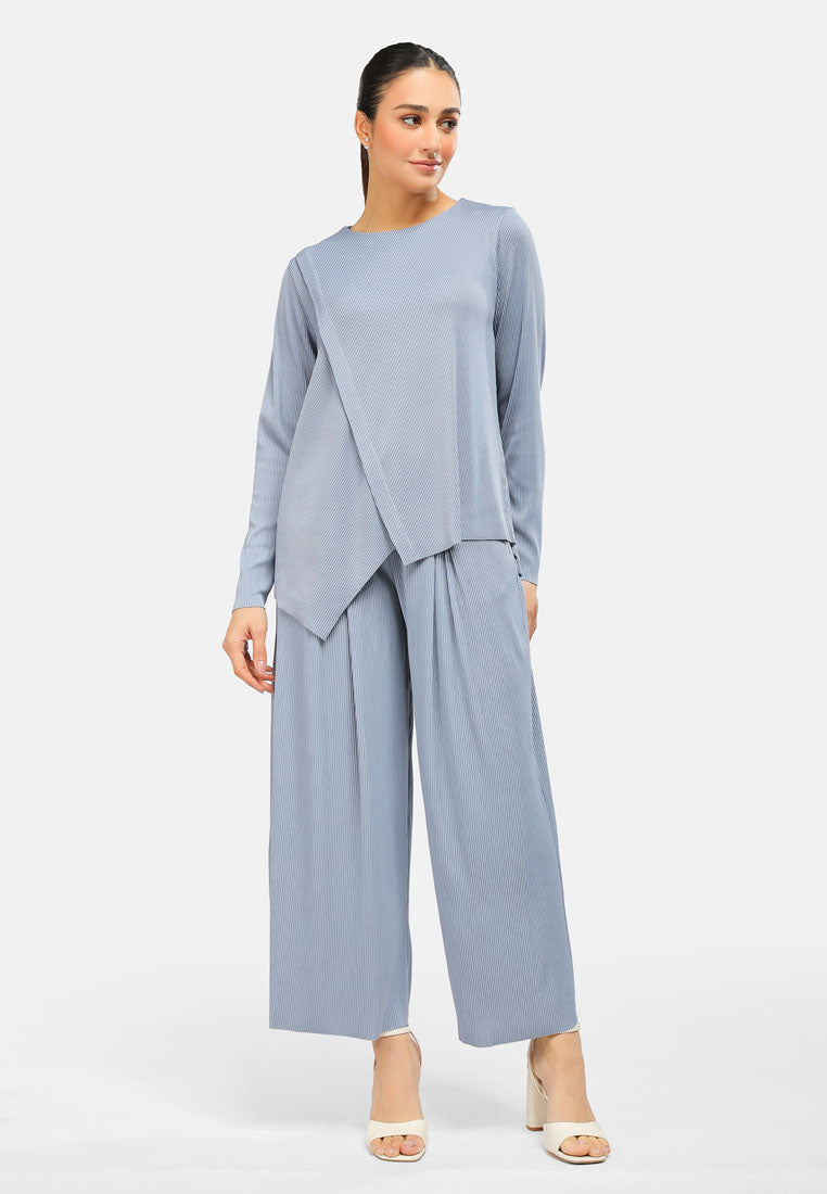 Arissa Pleated Long Sleeve Blouse - ARS-13700 (MD2)