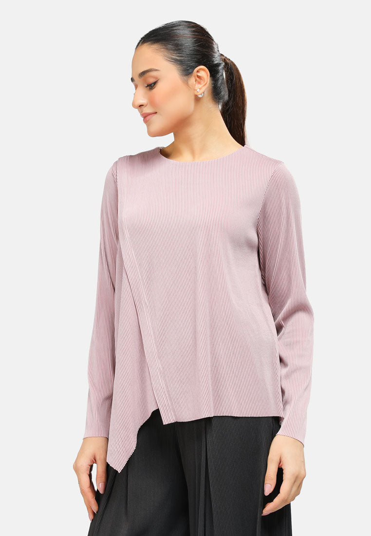 Arissa Pleated Long Sleeve Blouse - ARS-13700 (MD2)