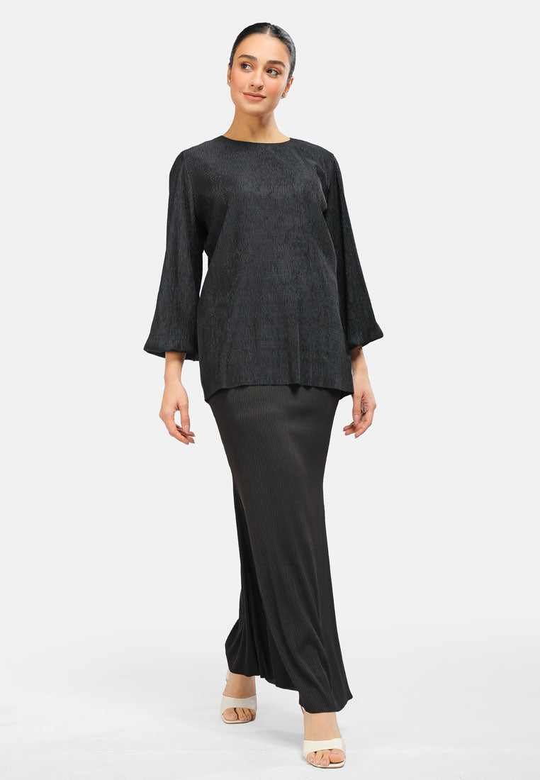 Arissa Pleated Long Sleeve Blouse - ARS-13698 (MD2)