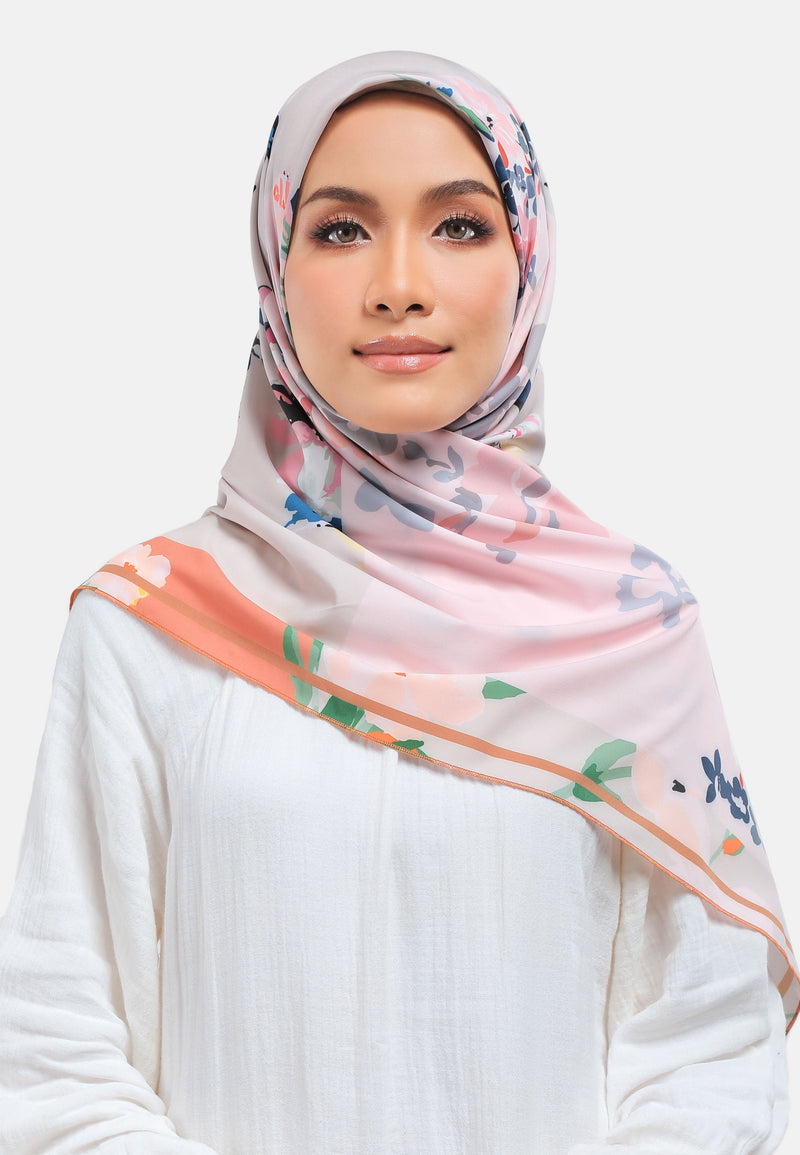Arissa Hijab Misato Printed Square Scarf - ARS-ST11240