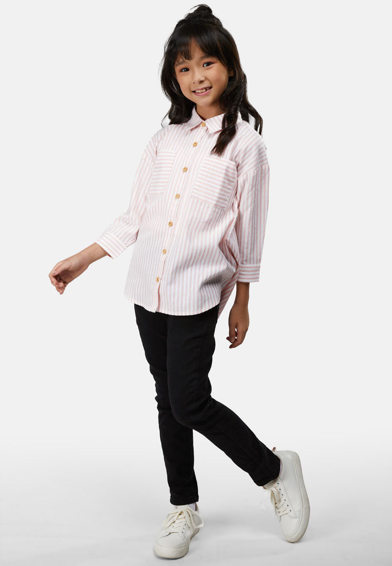 Cheetah Kids Girl 3/4 Sleeves Blouse - CJG-130652