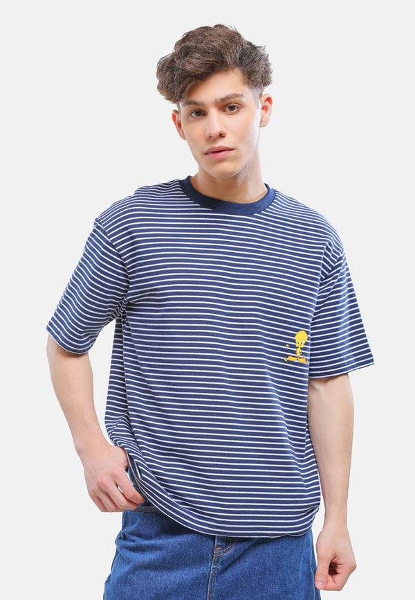 Cheetah Men Looney Tunes Oversized Stripe Tee - 99270