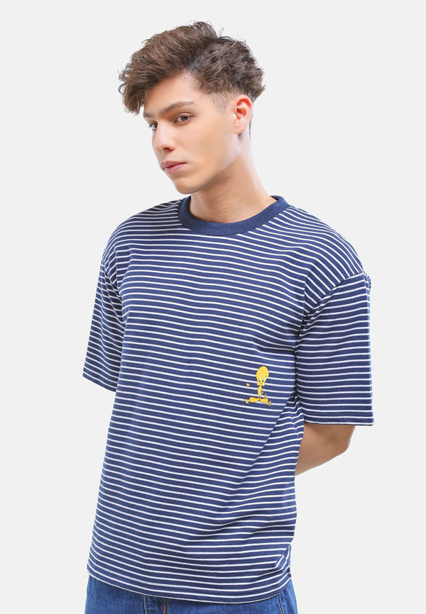 Cheetah Men Looney Tunes Oversized Stripe Tee - 99270