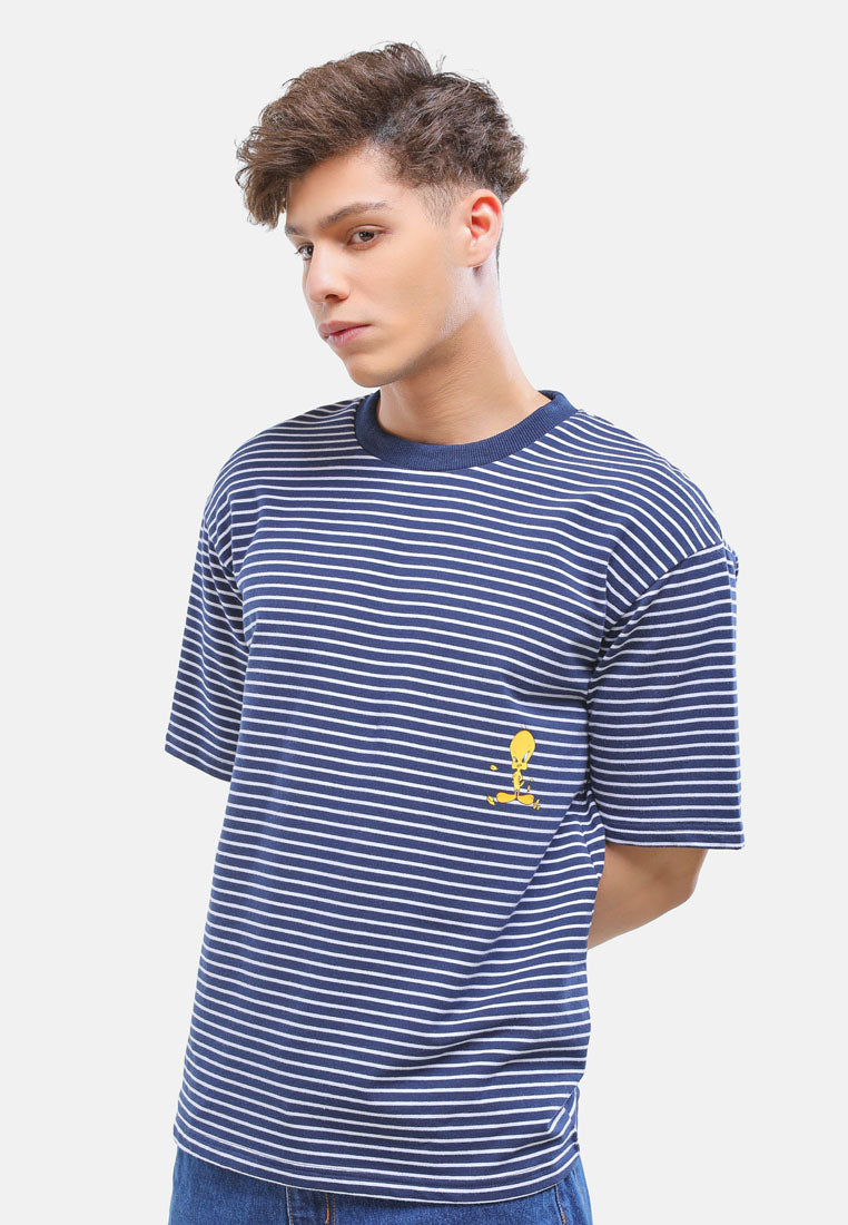 Cheetah Men Looney Tunes Oversized Stripe Tee - 99270