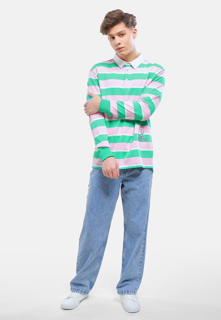 Cheetah Men Looney Tunes Stripe Rugby Shirt - 61152