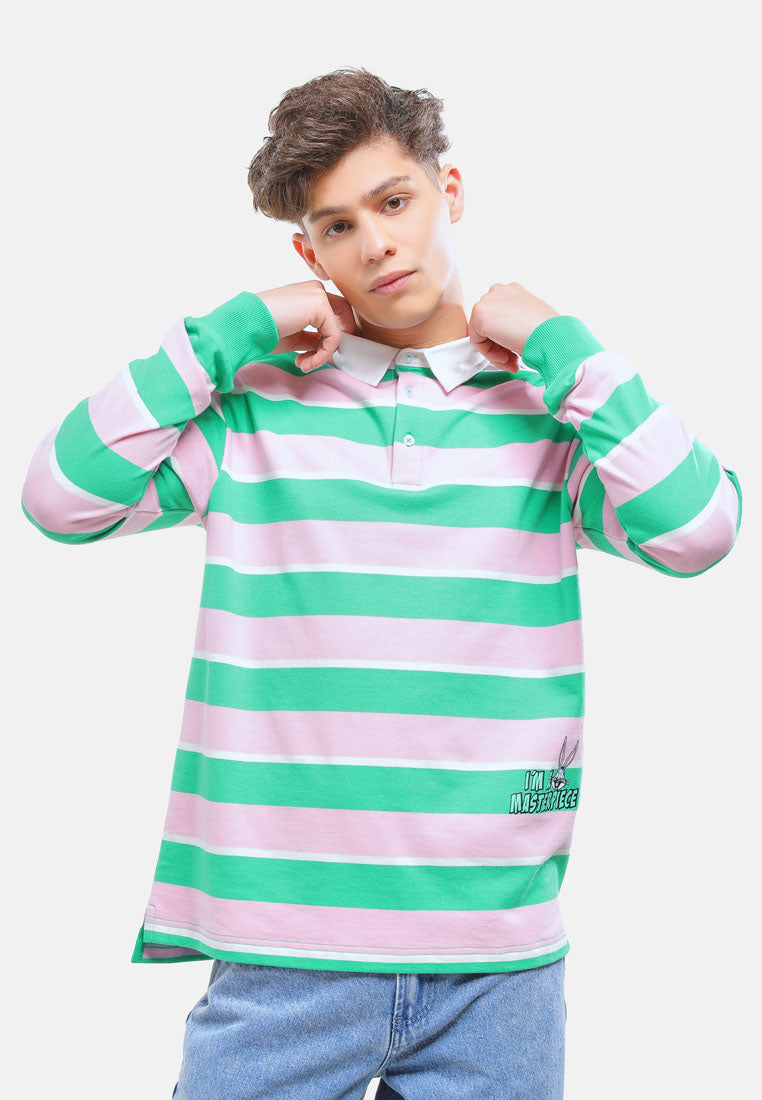 Cheetah Men Looney Tunes Stripe Rugby Shirt - 61152