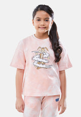 Cheetah Kids Looney Tunes Girl Short Sleeves Roundneck Top - CJG-92846