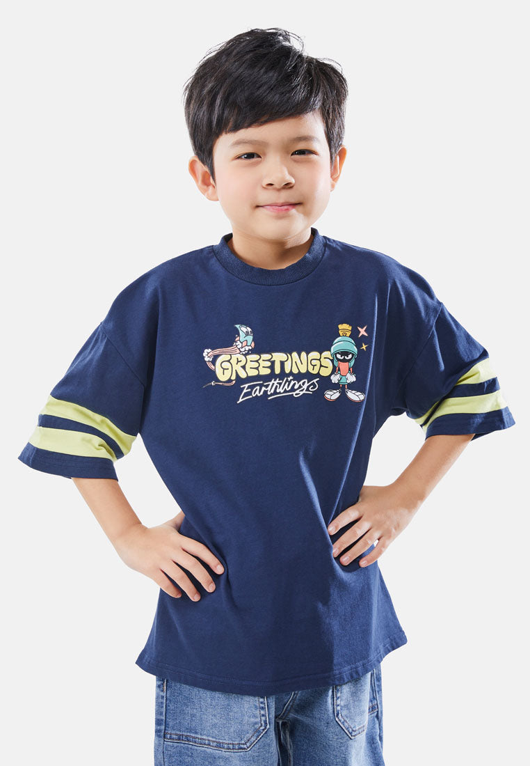 Cheetah Kids Looney Tunes Boy Oversized Fit Short Sleeves Round Neck Top MD3- CJ-92856