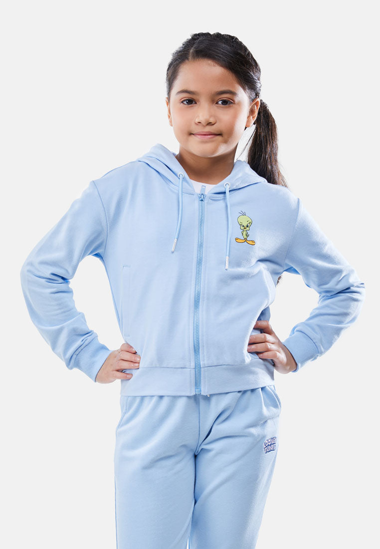 Cheetah Kids Looney Tunes Girl Long Sleeves Hoodie Jacket - CJG-3356