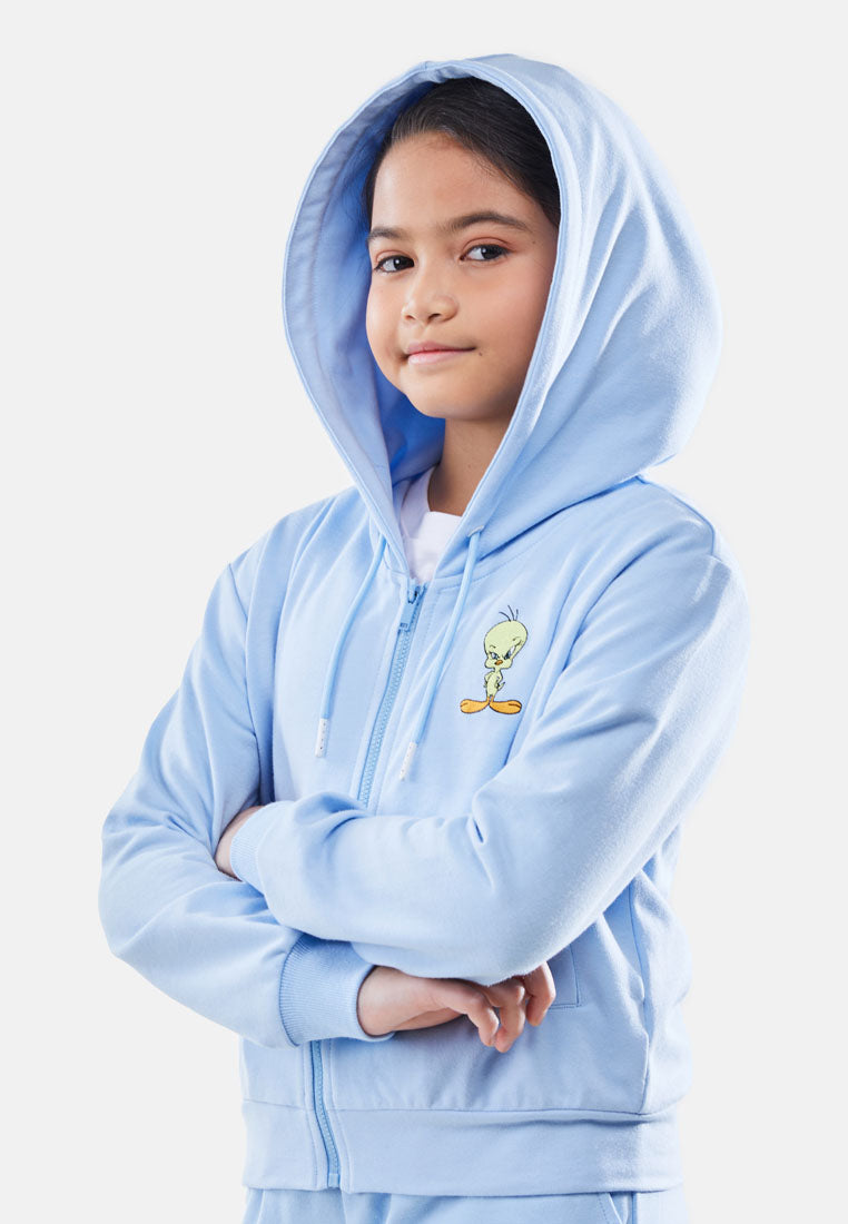 Cheetah Kids Looney Tunes Girl Long Sleeves Hoodie Jacket - CJG-3356