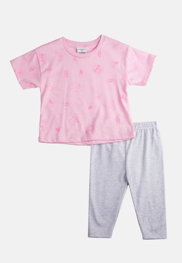 Cheetah Baby Toddler Girl Looney Tunes Short Sleeves Suit Sets - CBG-183106