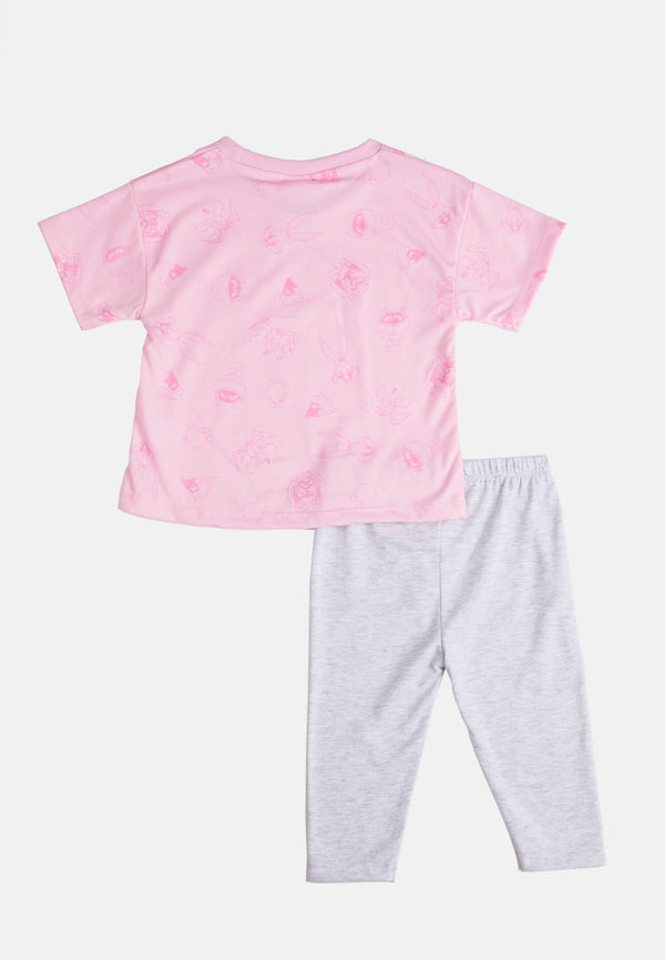 Cheetah Baby Toddler Girl Looney Tunes Short Sleeves Suit Sets - CBG-183106