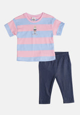 Cheetah Baby Toddler Girl Looney Tunes Short Sleeves Suit Sets - CBG-183108