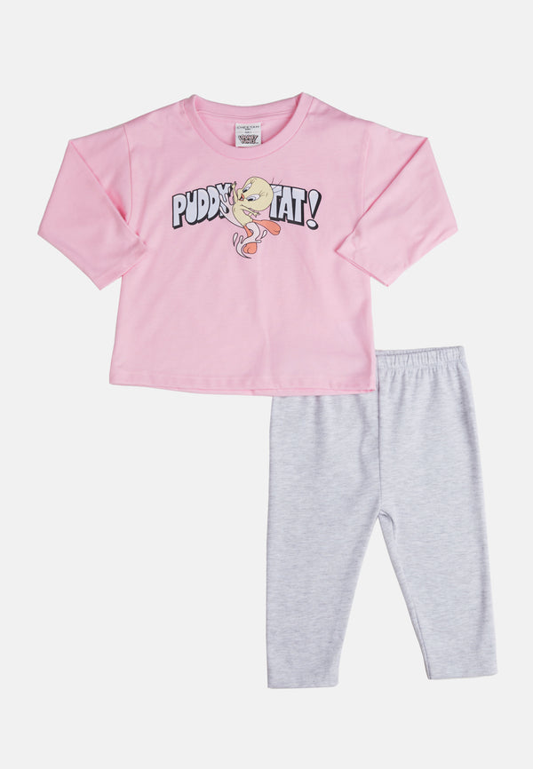 Cheetah Baby Toddler Girl Looney Tunes Long Sleeves Suit Sets - CBG-183110