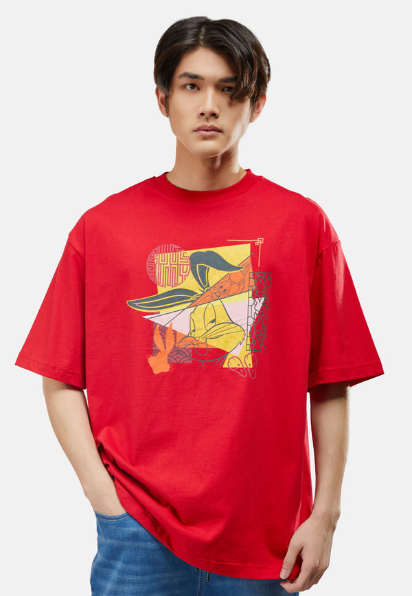 CTH unlimited Men Fully Cotton Looney Tunes Oversized T-Shirt - CU-91072