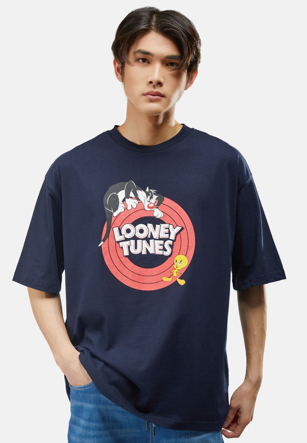 CTH unlimited Men Fully Cotton Looney Tunes Oversized T-Shirt - CU-91078