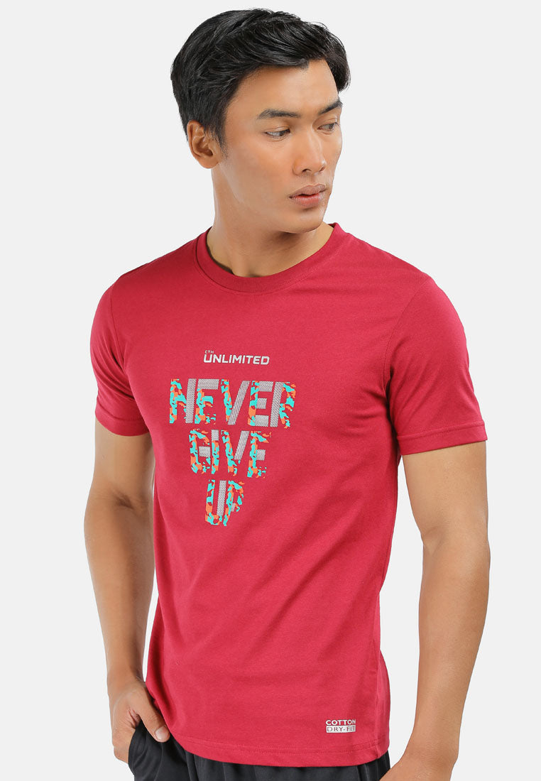 CTH unlimited Men TTC Microfiber Dry Fit Short Sleeve T-Shirt with Print MD3- CU-91030