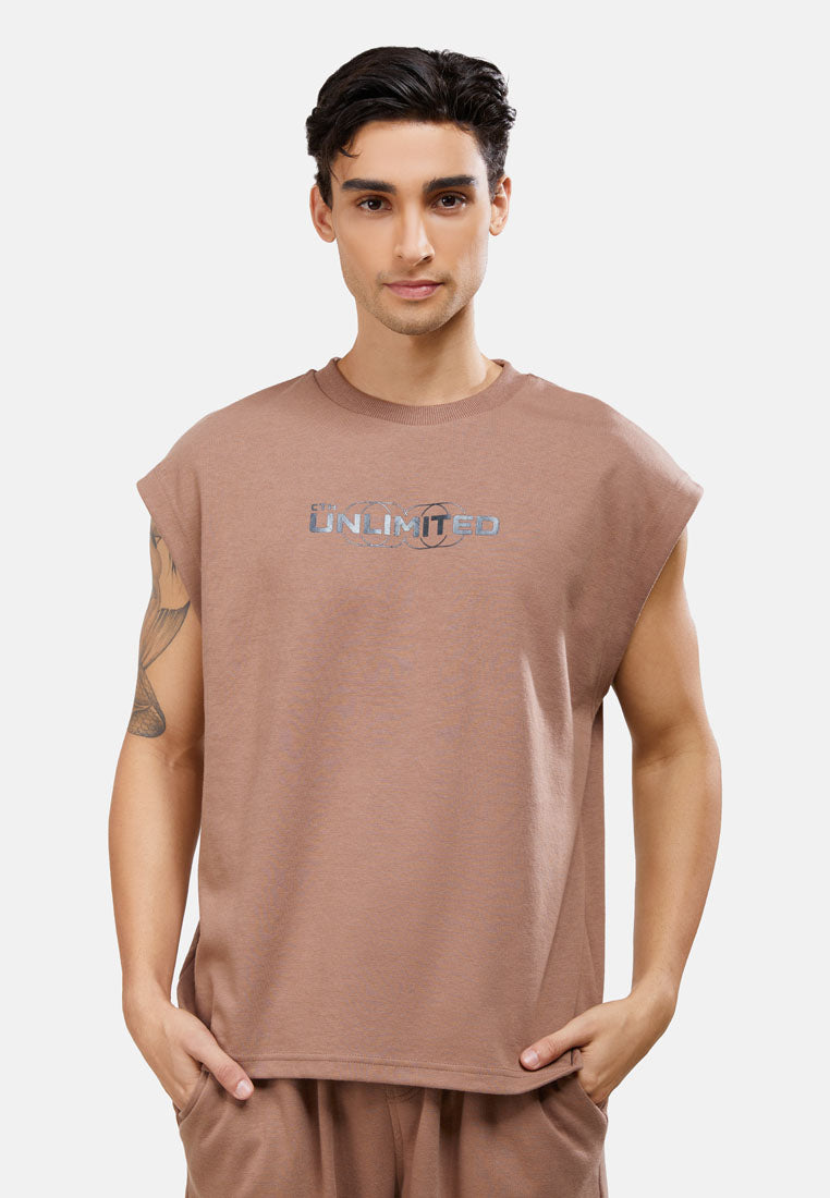 CTH Unlimited Men CVC Solid Tone Cotton Polyester Round Neck Sleeveless Tank Top MD3- CU-8060