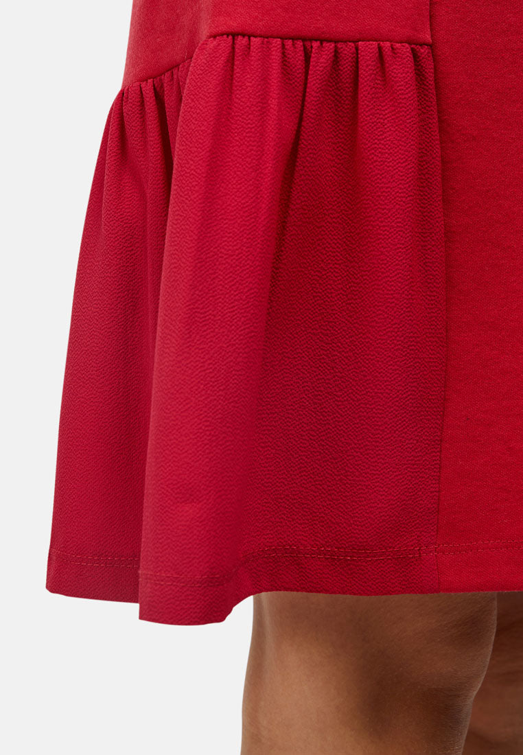 Cheetah Women Short Sleeve Combined Knit Dress - CL-19858