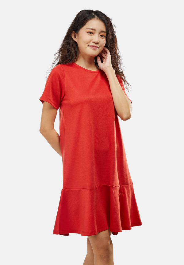 Cheetah Women Short Sleeve Knit Dress - CL-19860