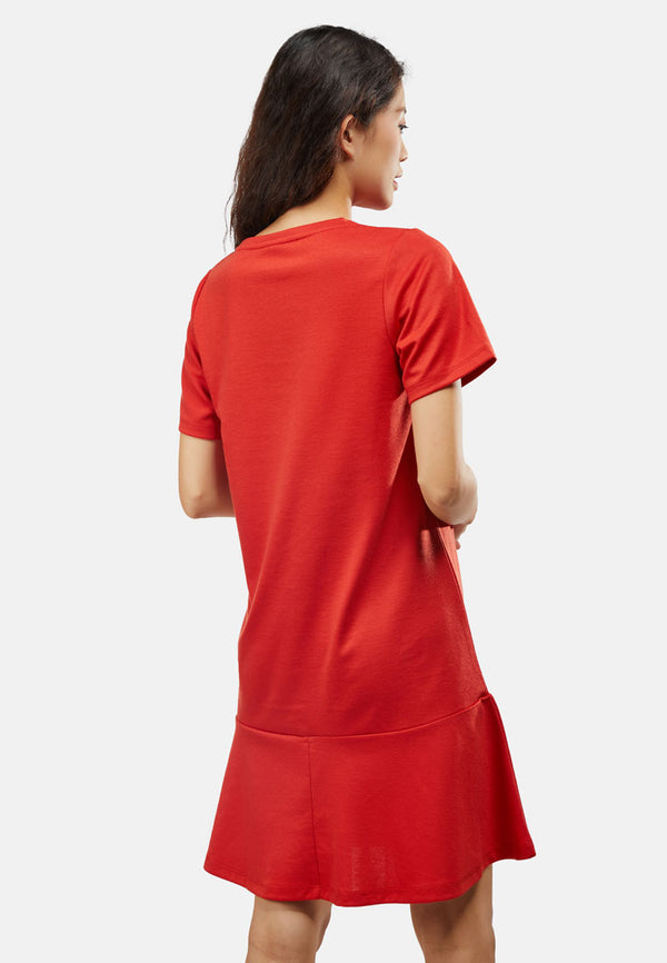 Cheetah Women Short Sleeve Knit Dress - CL-19860