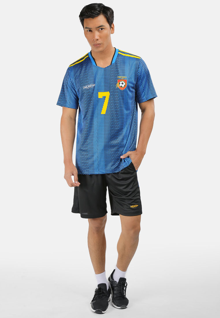 CTH unlimited Men Polyester V Neck Short Sleeve Football Jersey Top with Print - CU-91038