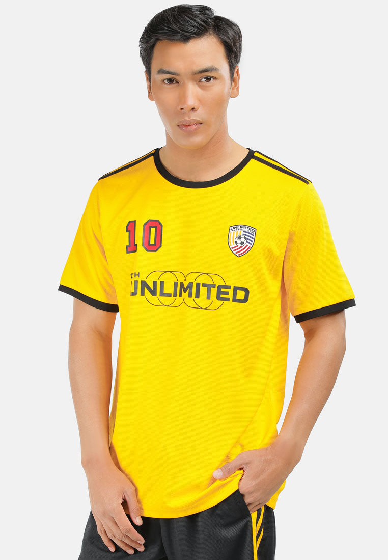 CTH unlimited Men Polyester Round Neck Short Sleeve Football Jersey Top with Print - CU-91040