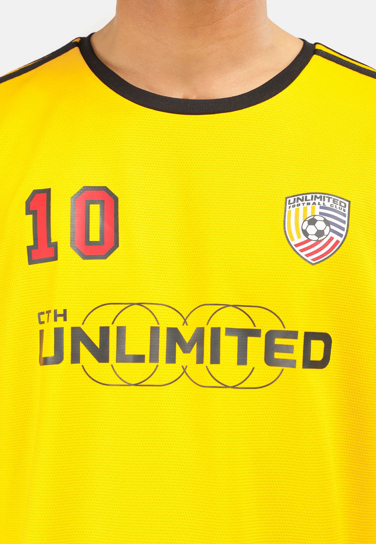 CTH unlimited Men Polyester Round Neck Short Sleeve Football Jersey Top with Print - CU-91040
