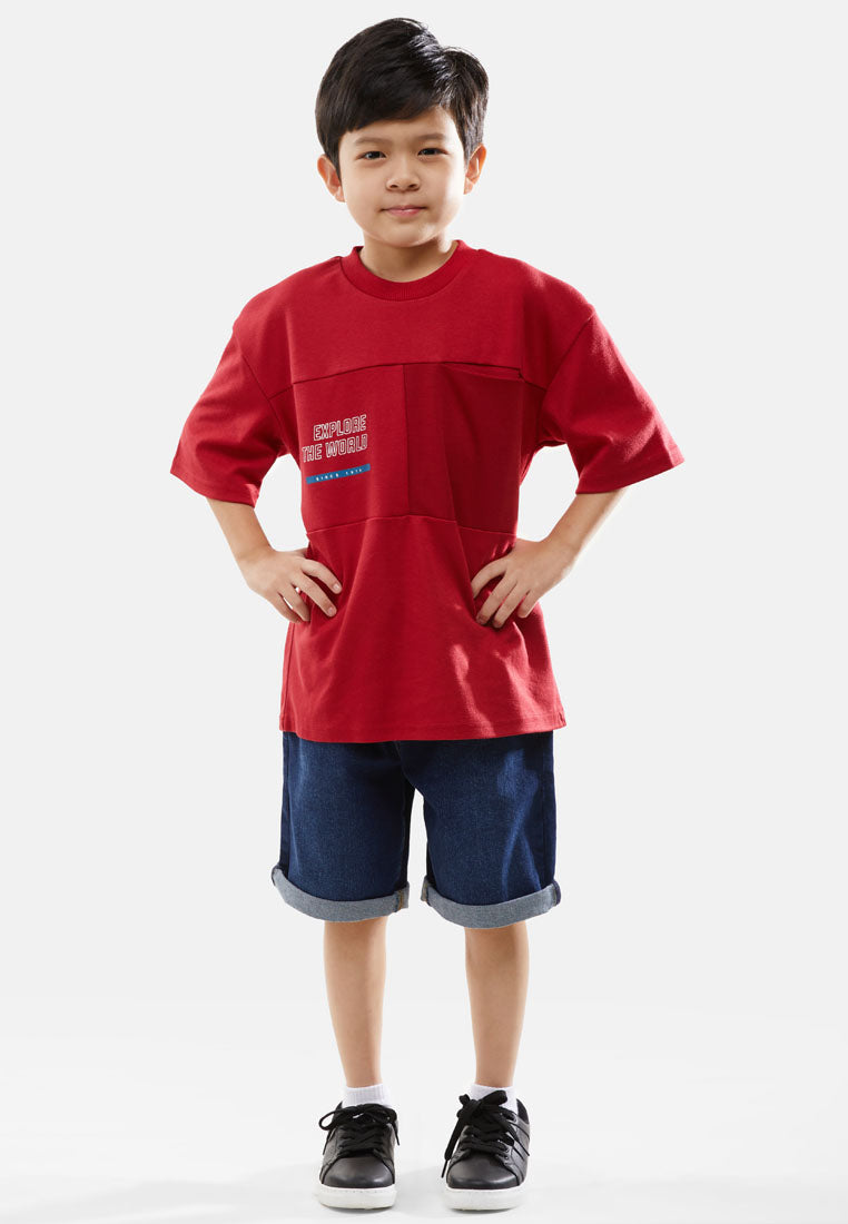 Cheetah Kids Boy Short Sleeves Roundneck Tee - CJ-92820