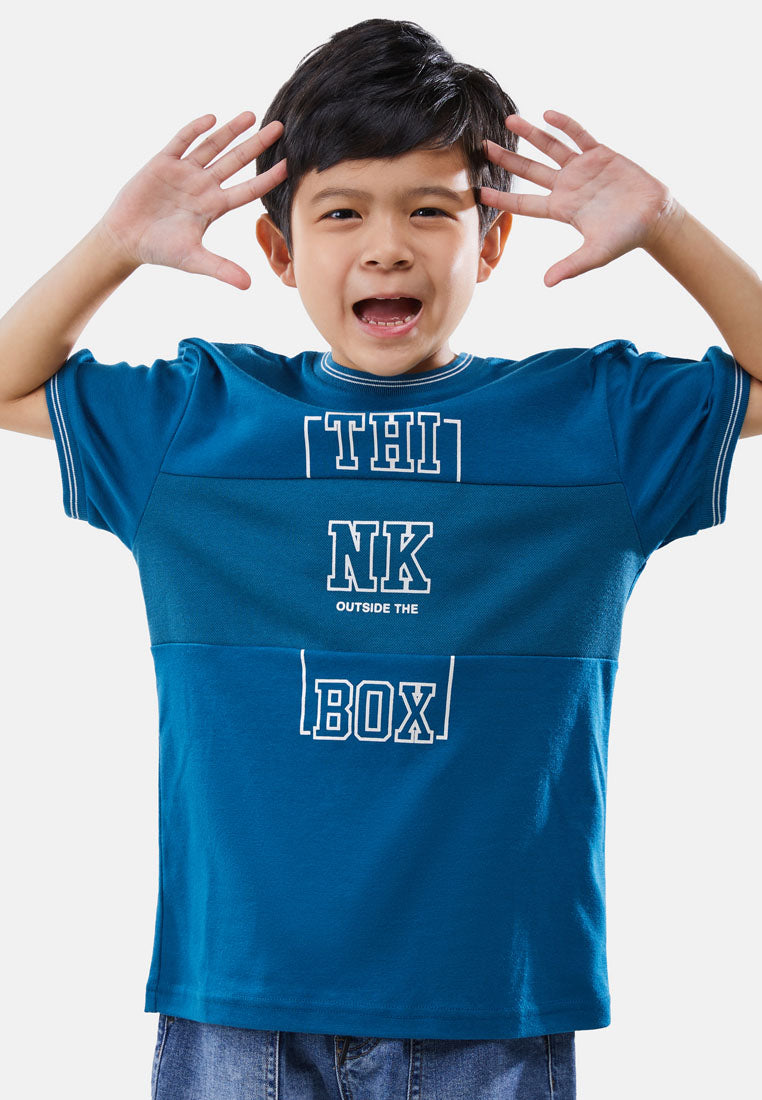 Cheetah Kids Boy Short Sleeves Roundneck Tee - CJ-92832