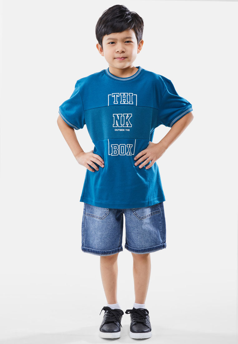 Cheetah Kids Boy Short Sleeves Roundneck Tee - CJ-92832
