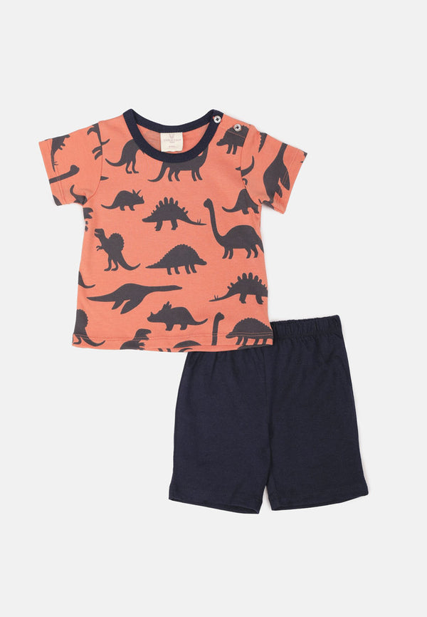 Cheetah Baby Boy Short Sleeves Suit Set - CBB-183038(F)