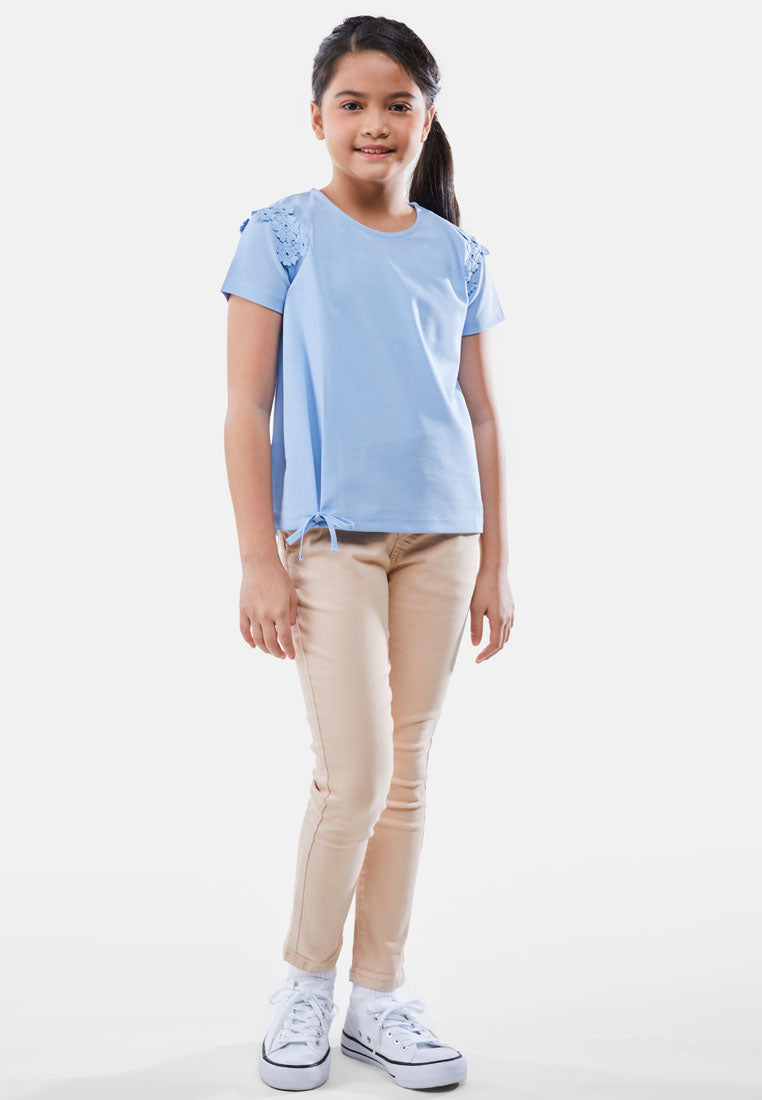Cheetah Kids Girl Short Sleeves Top - CJG-92806