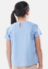 Cheetah Kids Girl Short Sleeves Top - CJG-92806