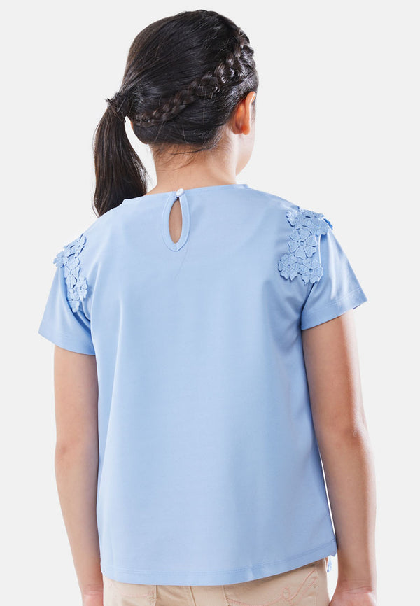 Cheetah Kids Girl Short Sleeves Top - CJG-92806