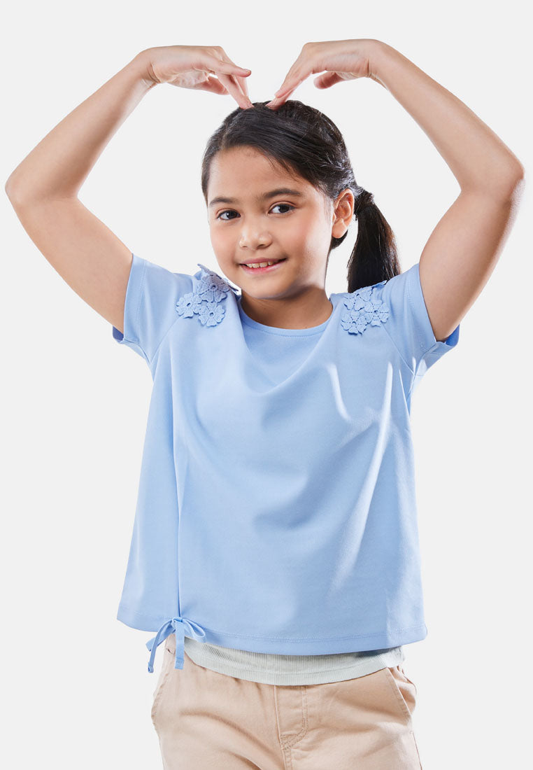 Cheetah Kids Girl Short Sleeves Top - CJG-92806