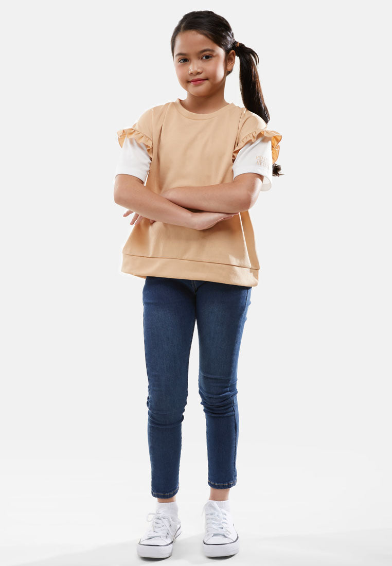 Cheetah Kids Girl Short Sleeves Top - CJG-92810