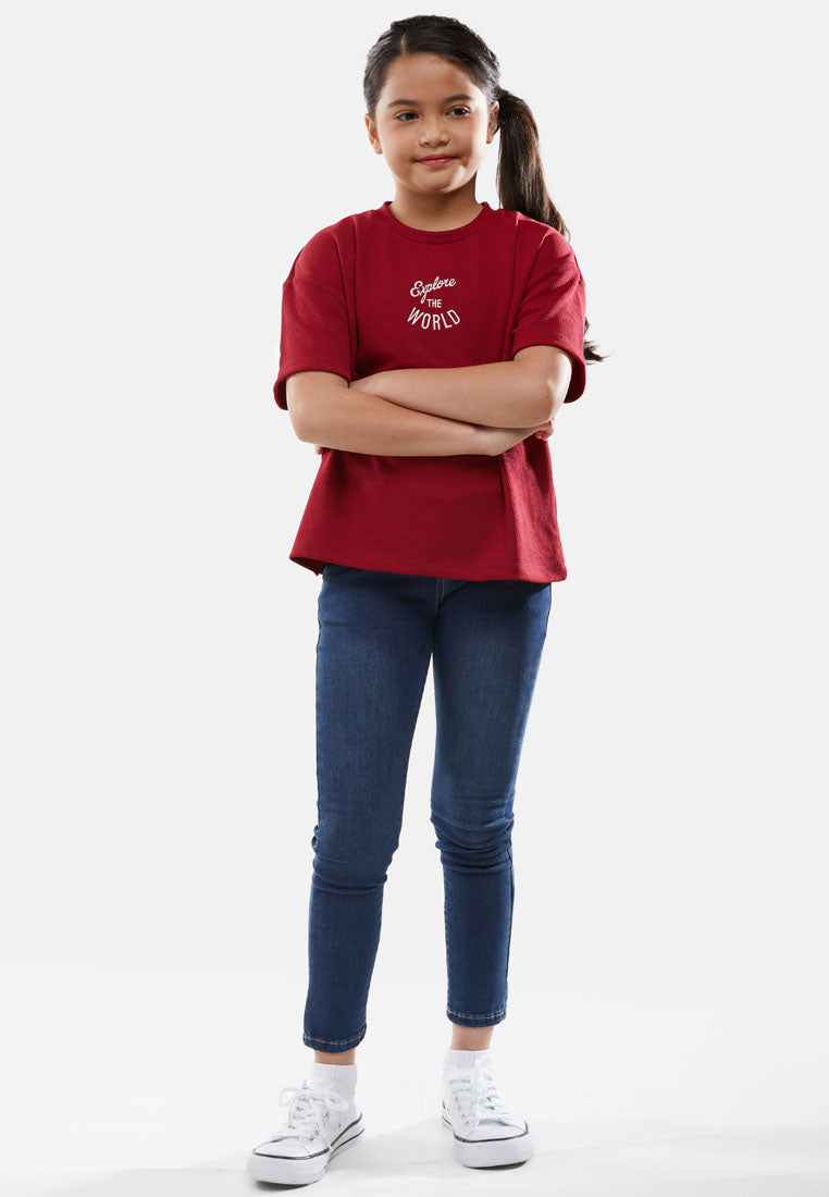Cheetah Kids Girl Short Sleeves Top - CJG-92812
