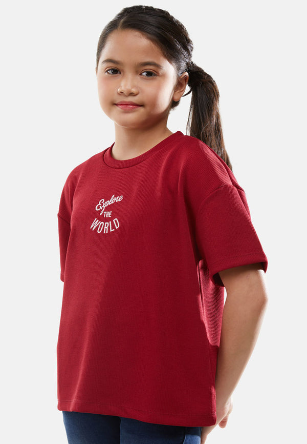 Cheetah Kids Girl Short Sleeves Top - CJG-92812