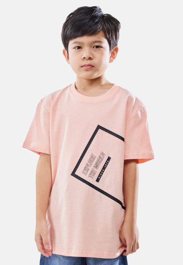 Cheetah Kids Boy Short Sleeves Roundneck Tee - CJ-92830