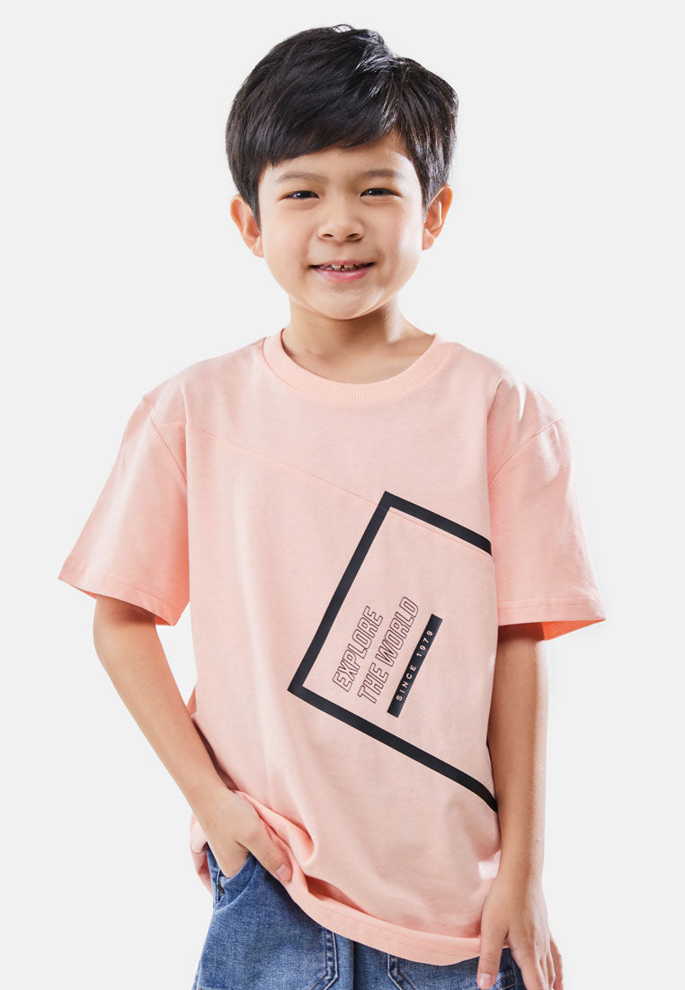 Cheetah Kids Boy Short Sleeves Roundneck Tee - CJ-92830