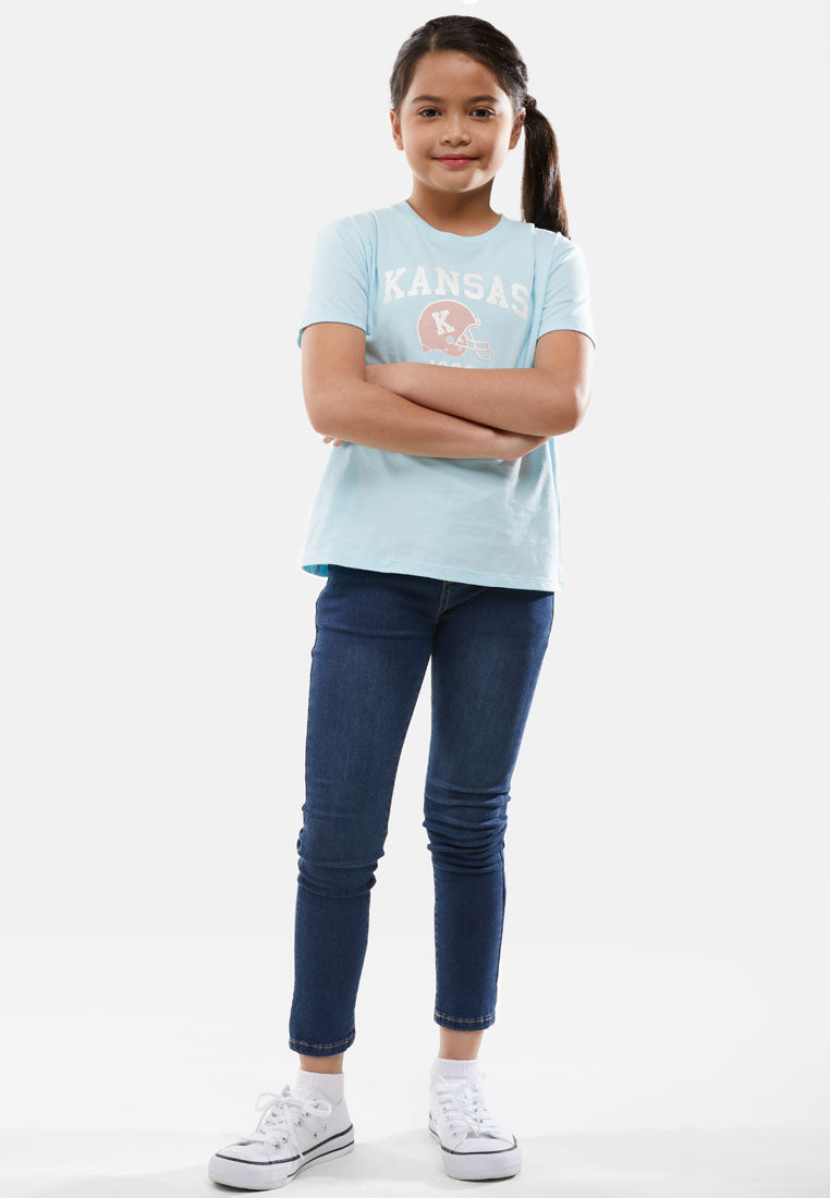 Cheetah Kids Girl Short Sleeves T-Shirt - CJG-92782(F)