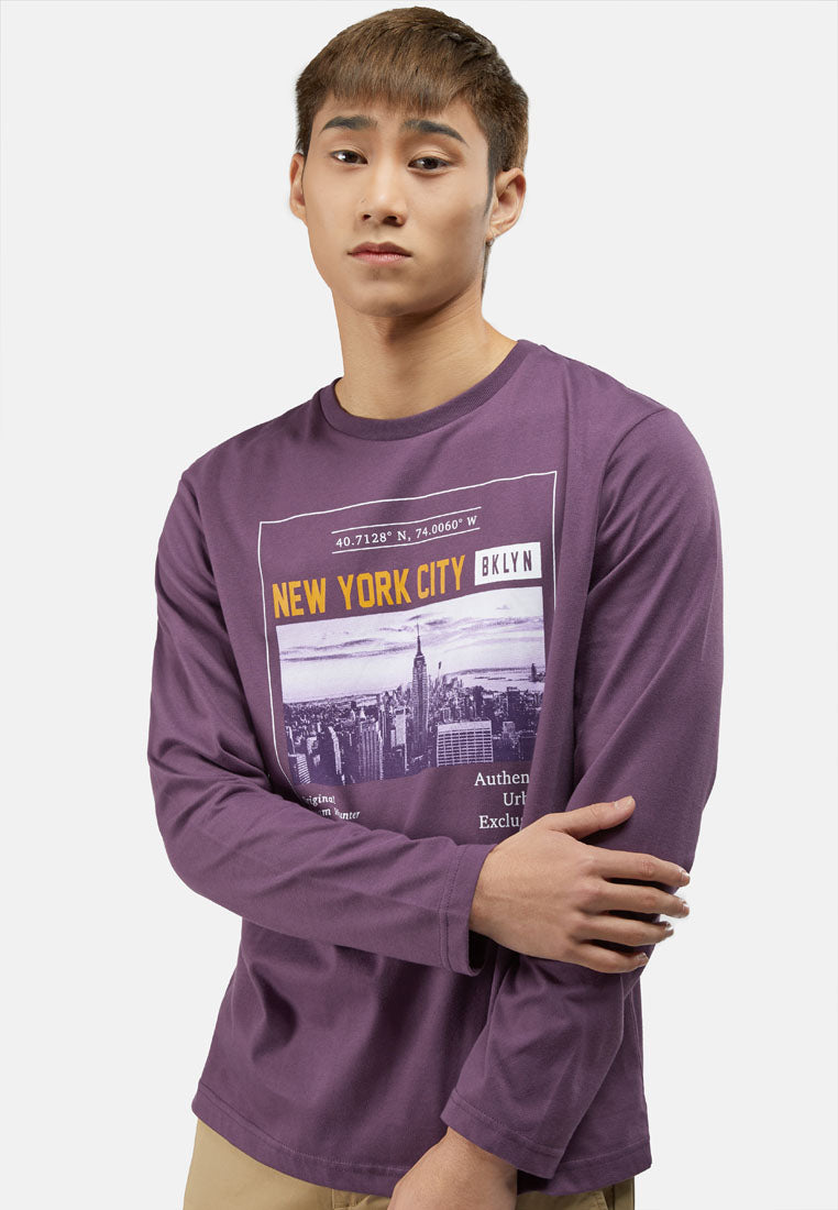Cheetah Men Long Sleeve Graphic Tee - 61100