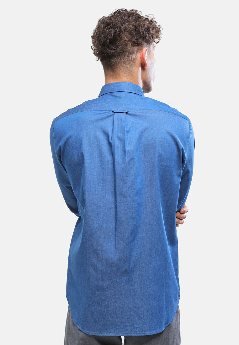 Cheetah Men Long Sleeves Regular Fit Cotton Blend Basic Shirt (MD3) - 130532